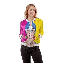 Бомбер женский POP ART, цвет: 3D-белый — фото 2