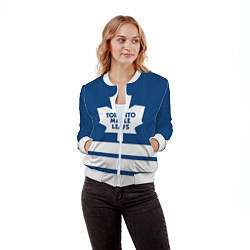 Бомбер женский Toronto Maple Leafs, цвет: 3D-белый — фото 2