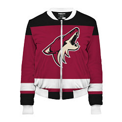 Бомбер женский Arizona Coyotes, цвет: 3D-белый