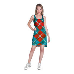 Туника женская Knitting pattern, цвет: 3D-принт — фото 2