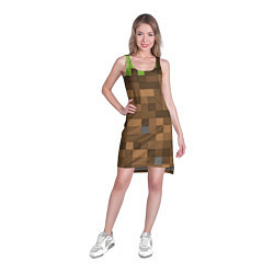 Туника женская Minecraft камуфляж, цвет: 3D-принт — фото 2