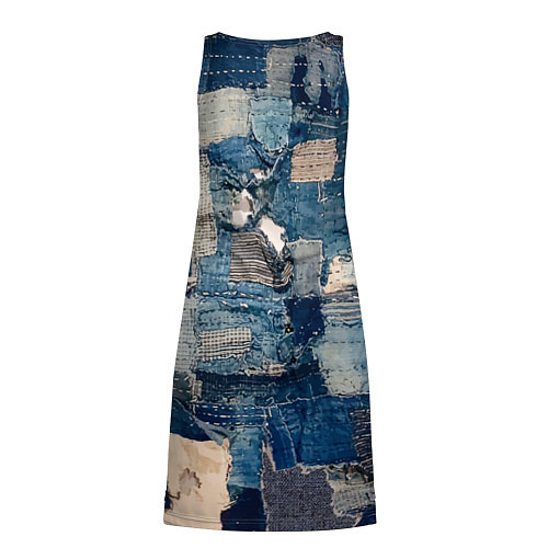 Женская туника Patchwork Jeans Осень Зима 2023 / 3D-принт – фото 2