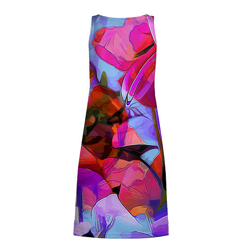 Женская туника Красочный летний цветочный паттерн Summer color pa / 3D-принт – фото 2