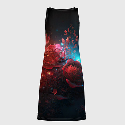 Женская туника Алые розы в ночном лесу / 3D-принт – фото 2