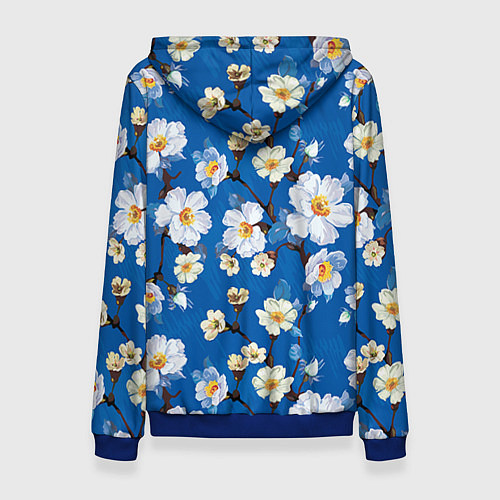 Женская толстовка Цветы ретро 5 / 3D-Синий – фото 2