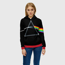 Толстовка-худи женская Pink floyd, цвет: 3D-красный — фото 2