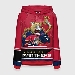 Толстовка-худи женская Florida Panthers, цвет: 3D-красный