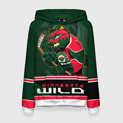 Толстовка-худи женская Minnesota Wild, цвет: 3D-белый