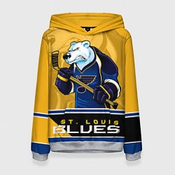 Толстовка-худи женская St. Louis Blues, цвет: 3D-меланж