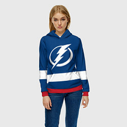 Толстовка-худи женская Tampa Bay Lightning, цвет: 3D-красный — фото 2