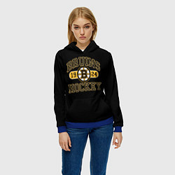 Толстовка-худи женская Boston Bruins: Est.1924, цвет: 3D-синий — фото 2