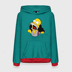 Толстовка-худи женская Alien-Homer, цвет: 3D-красный