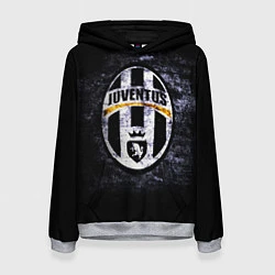 Толстовка-худи женская Juventus: shadows, цвет: 3D-меланж