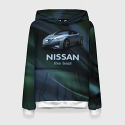 Толстовка-худи женская Nissan the best, цвет: 3D-белый