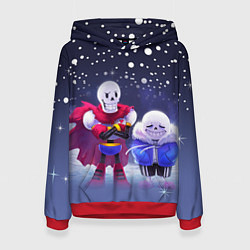 Толстовка-худи женская Sans & Papyrus, цвет: 3D-красный