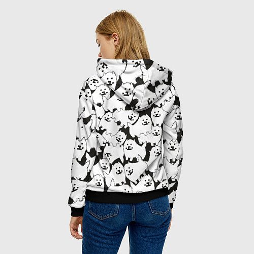 Женская толстовка Undertale Annoying dog / 3D-Черный – фото 4