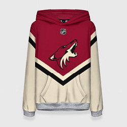 Толстовка-худи женская NHL: Arizona Coyotes, цвет: 3D-меланж