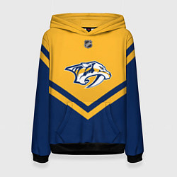 Толстовка-худи женская NHL: Nashville Predators, цвет: 3D-черный