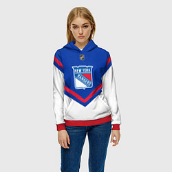Толстовка-худи женская NHL: New York Rangers, цвет: 3D-красный — фото 2