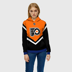 Толстовка-худи женская NHL: Philadelphia Flyers, цвет: 3D-синий — фото 2