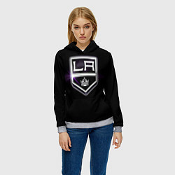 Толстовка-худи женская Los Angeles Kings, цвет: 3D-меланж — фото 2