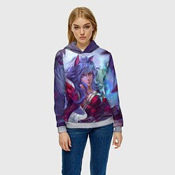 Толстовка-худи женская Red Dress, цвет: 3D-меланж — фото 2