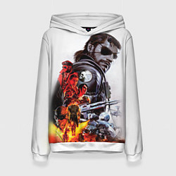 Толстовка-худи женская Metal gear solid 2, цвет: 3D-белый