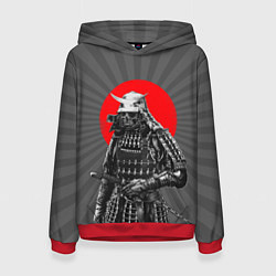 Толстовка-худи женская Мертвый самурай, цвет: 3D-красный