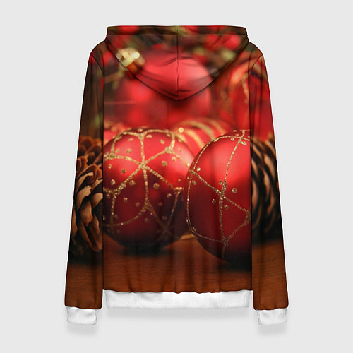 Женская толстовка Красные украшения / 3D-Белый – фото 2
