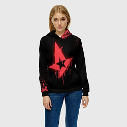 Толстовка-худи женская Astralis: Black collection, цвет: 3D-черный — фото 2