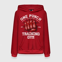 Толстовка-худи женская One Punch Gym, цвет: 3D-красный