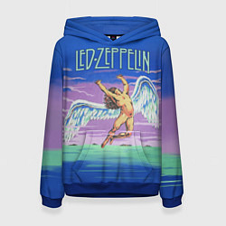Толстовка-худи женская Led Zeppelin: Angel, цвет: 3D-синий