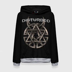 Толстовка-худи женская Disturbed Logo, цвет: 3D-меланж