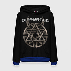 Толстовка-худи женская Disturbed Logo, цвет: 3D-синий