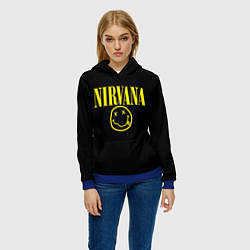 Толстовка-худи женская Nirvana Rock, цвет: 3D-синий — фото 2