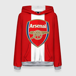 Толстовка-худи женская Arsenal FC: Red line, цвет: 3D-меланж