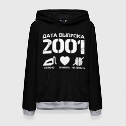 Толстовка-худи женская Дата выпуска 2001, цвет: 3D-меланж