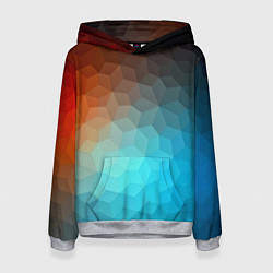 Толстовка-худи женская Битва абстракций, цвет: 3D-меланж