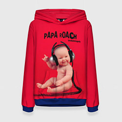 Толстовка-худи женская Paparoach: Music Kid, цвет: 3D-синий