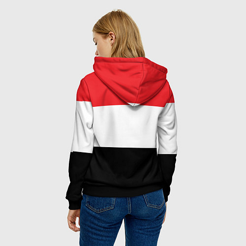 Женская толстовка Флаг и герб Египта / 3D-Черный – фото 4