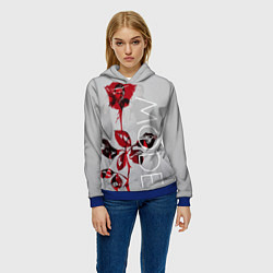 Толстовка-худи женская Depeche Mode: Red Rose, цвет: 3D-синий — фото 2