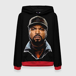 Толстовка-худи женская Ice Cube, цвет: 3D-красный