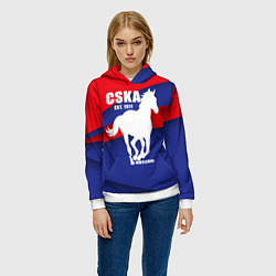 Толстовка-худи женская CSKA est. 1911, цвет: 3D-белый — фото 2