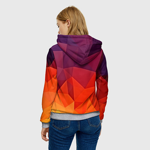 Женская толстовка Geometric / 3D-Меланж – фото 4
