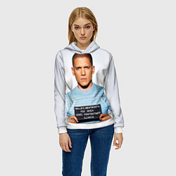Толстовка-худи женская Prison Break: Michael Scofield цвета 3D-белый — фото 2