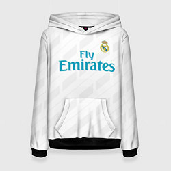 Толстовка-худи женская Real Madrid, цвет: 3D-черный