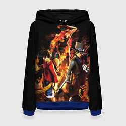 Толстовка-худи женская Ван-Пис, цвет: 3D-синий