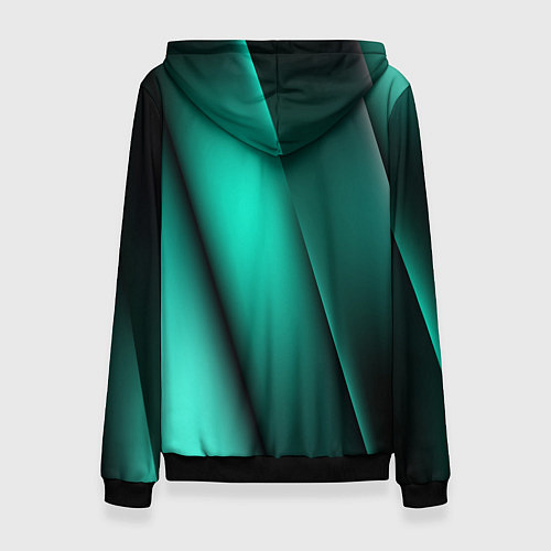 Женская толстовка Emerald lines / 3D-Черный – фото 2