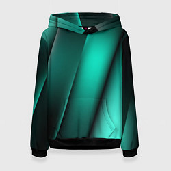 Толстовка-худи женская Emerald lines, цвет: 3D-черный