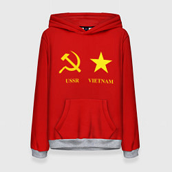 Толстовка-худи женская СССР и Вьетнам, цвет: 3D-меланж